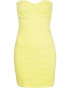 Topshop Yellow Denim Cup Bandeau Dress - Lyst