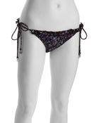 Shoshanna Black Floral 'Downtown Ditsy' Ruffle String Bikini Bottom - Lyst