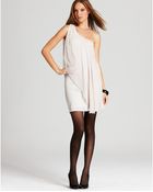 Alice + Olivia One Shoulder Draped Dress - Lyst