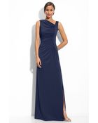 Calvin Klein Asymmetric Jersey Gown - Lyst