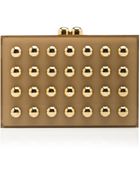 Elie Saab Square Clutch with Gold Studs - Lyst