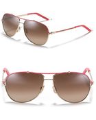 Dior Fuchsia Gold Frame Aviator Sunglasses - Lyst