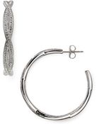Nadri Pave Intertwined Large Hoop Earrings - Lyst