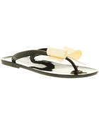 Ted Baker Tied Pvc Bow Sandal Blackcream - Lyst