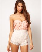 ASOS Collection Asos Playsuit with Lace Bandeau - Lyst