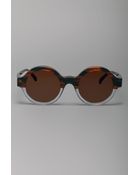 Illesteva Frieda Half and Half Sunglasses Tortoise - Lyst