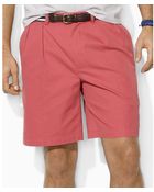 Ralph Lauren Tyler Pleated Tissue Chino Shorts - Lyst