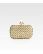 Bottega Veneta Woven Mesh Mini Knot Clutch - Lyst