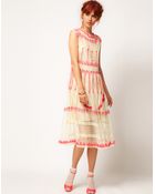 Asos Asos Salon Neon Mesh Maxi Dress - Lyst