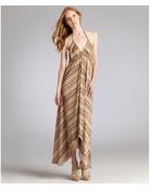 T-bags Pink Tribal Motif Halter Maxi Dress - Lyst