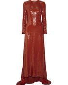 Diane von Furstenberg Marisa Sequined Silk Gown - Lyst