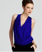 Diane von Furstenberg Top Rina Stretch Silk - Lyst