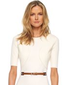 Michael Kors Merino Halfsleeve Shrug Ivory - Lyst