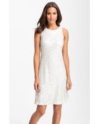Donna Ricco Sleeveless Sequin Shift Dress - Lyst