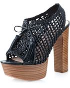Pencey Alexus Platform Sandal Black - Lyst