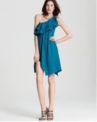 Rebecca Taylor Rebecca Taylor One Shoulder Dress Ruffle - Lyst