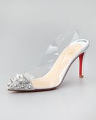 Christian Louboutin Just Picks Studded Pvc Slingback Pump - Lyst