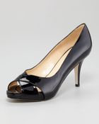 Kate Spade Billie Patent Leather Peeptoe Pump - Lyst