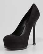 Saint Laurent Tribtoo Suede Pump - Lyst