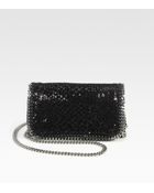 Stella McCartney Velvet Sequins Shaggy Clutch - Lyst