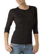 Michael Stars Shine 34 Sleeve Crew Neck Tee - Lyst