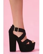 Nasty Gal Shadow Platform - Lyst