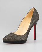Christian Louboutin Pigalle Glittered Pump - Lyst