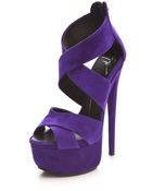 Giuseppe Zanotti Crisscross Suede Platform Sandals - Lyst
