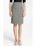 Jil Sander Houndstooth Pencil Skirt - Lyst