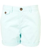 Topshop Mint Chino Shorts - Lyst