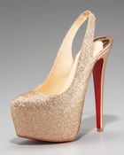 Christian Louboutin Dafsling Glittered Platform Pump - Lyst