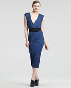 Donna Karan New York Luster Jersey Wrap Dress - Lyst