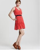 Gryphon Pleated Dress - V Neck - Lyst