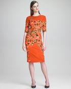 Erdem Floralprint Crepe Dress - Lyst