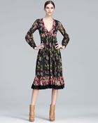 Jean Paul Gaultier Mixedprint Longsleeve Dress - Lyst