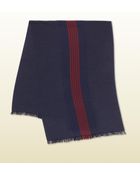 Gucci Web Pattern Jacquard Scarf - Lyst