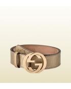 Gucci Belt with Interlocking G Buckle - Lyst
