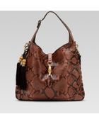 Gucci New Jackie Coral Python Shoulder Bag - Lyst