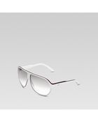 Gucci Large Aviator Frame Sunglasses - Lyst
