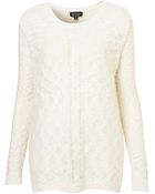 Topshop Knitted Ladder Stitch Jumper - Lyst