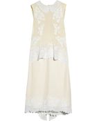 Erdem Saskia Lacetrimmed Silkchiffon Dress - Lyst
