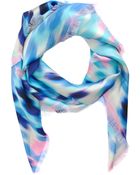 David Szeto Blurred Cherry Blossom Square Scarf - Lyst
