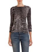 Golden Goose Deluxe Brand Leopard Crewneck Sweater - Lyst