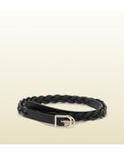 Gucci Braided Belt with Spur Buckle - Lyst