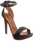 Lanvin Coiled Metal Ankle Strap Sandal - Lyst