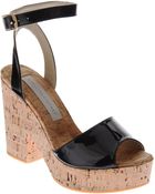 Stella McCartney Cork Wedge Sandal - Lyst