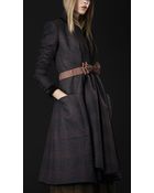 Burberry Prorsum Check Blanket Coat - Lyst