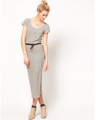 Pepe Jeans Stripe Maxi Dress with Belt - Lyst