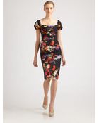 Dolce & Gabbana Floral Silk Dress - Lyst