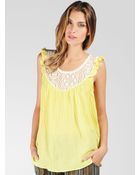 Ella Moss Senorita Lace Tank - Lyst